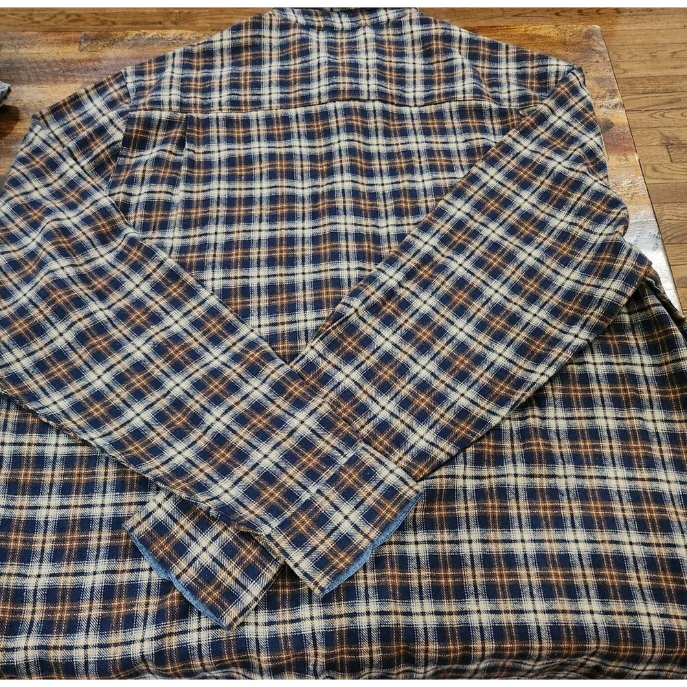 Coleman Mens Shirt Button Down Flannel XL Long Sleeves Plaid Pockets Logo - Picture 9 of 10